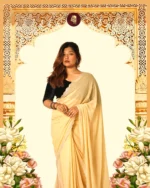 Indian weightless jorjet silk Saree (Beige)