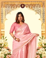 Indian Fendi silk Saree (Pink)