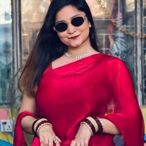 মেরুন ইন্ডিয়ান ফেন্ডি সিল্ক শাড়ি