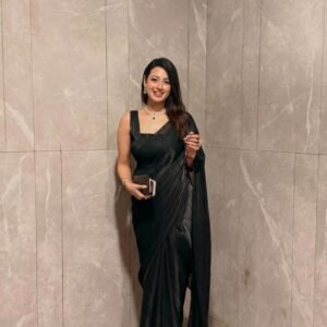 কালো ইন্ডিয়ান ফেন্ডি সিল্ক শাড়ি